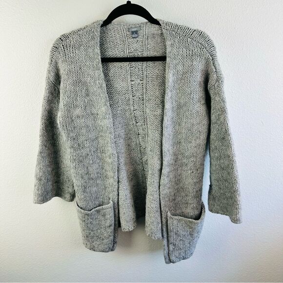 Aerie Gray Wool Alpaca Blend Open Cardigan Size S - Picture 1 of 3